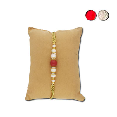 "Essence Pearl Rakhi - JPJUN-23-038 (Single Rakhi) - Click here to View more details about this Product
